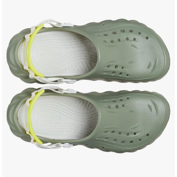 Crocs Echo Clogs Sandals Shoes Sport Mode Moss Green Men's Size 12 207937-308 - Picture 7 of 8